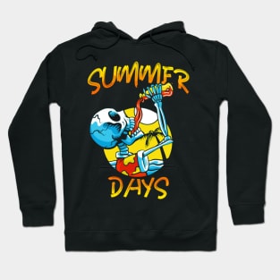 Skeleton drunk summer Hoodie